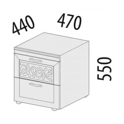 Тумба прикроватная Тиффани 93.07