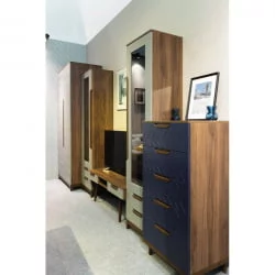 Узкий шкаф в прихожую Сканди (ВИ) Грей