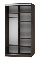 Шкаф-купе двухдверный Экспресс Дуо Экспенс 1200х2200х Венге / 1200х2200h