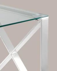 Стол квадратный КРОСС 55кс55 Серебро / 55x55