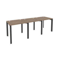 Рабочая станция на П-образном м/к ОНИКС О.МП-РС-3.0.7 Дуб Аризона/Антрацит / ONIX O.MP-RS-3.0.7