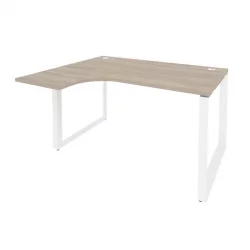 Стол эргономичный левый на О-образном м/к ОНИКС О.МО-СА-3Л Дуб Аттик/Белый / ONIX O.MO-SA-3L