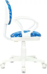 Кресло детское Бюрократ КД-3/ВХ/АРМ/СЕА / KD-3/WH/ARM/SEA