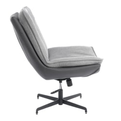 Кресло Космо велюр/букле/экокожа, ВТ шапе силвер/графит / Cosmo VT shape silver/графит