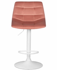 Стул барный ДОБРИН ТАИЛОР ВХИТЕ (пудрово-розовый велюр (МДЖ9-32)) 2 шт / DOBRIN TAILOR WHITE (MJ9-32))