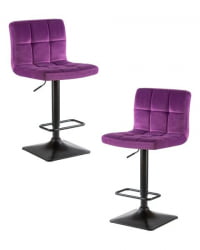 Стул барный ДОБРИН ДОМИНИC (фиолет велюр (МДЖ9-58)) 2 шт / DOBRIN DOMINIC (MJ9-58))