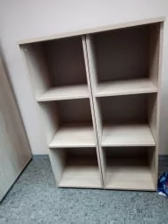 Шкаф средний открытый Твин 16.14.12 Дуб Сантана светлый / Twin