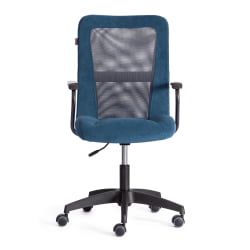 Компьютерное кресло СТАФФ флок/ткань, синий/серый, 32/В-12 / STAFF 32/W-12