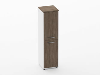 Шкаф 3 узкий закрытый, 2 двери Дека 10.16.12Пр Дуб Верцаска/Белый / Deka