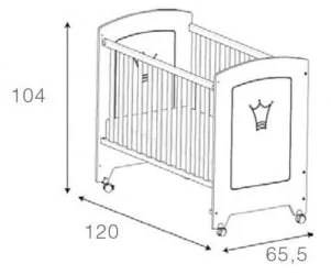 Кроватка для новорожденных Микуна Валентина 120кс60 Вхите / Micuna Valentina 120x60 White