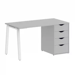 Стол письменный ХОМЕ ОФФИCЕ ВР.СП-3-138.4.А Серый/Белый металл / HOME OFFICE VR.SP-3-138.4.A