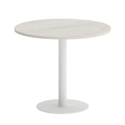 Стол журнальный круглый ХОМЕ ОФФИCЕ ВР.СП-5-90.1 Дуб Наварра/Белый металл / HOME OFFICE VR.SP-5-90.1