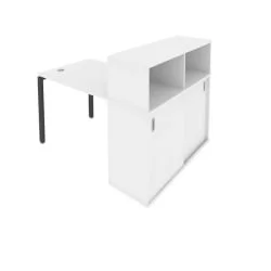 Рабочая станция с опорным шкафом-купе Метал Сйстем Б.РС-СШК-3.1 Белый/Антрацит / Metal System
