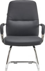 Кресло для посетителей Еверпроф Веста CФ Экокожа Черный / Everprof Vesta CF