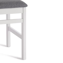 Стул РОСАРИО Многослойная фанера, 39 х 39 х 99 см, вхите, ткань темно-серая (150) / ROSARIO white,