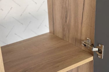 Узкий шкаф в прихожую Бери МПР-023 Дуб крафт золотой/графит / MPR-023