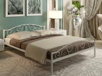 Кровать Ангелина Плус 1600х1900 Белая / Plus