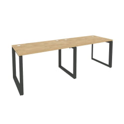 Рабочая станция на О-образном м/к ОНИКС О.МО-РС-2.2.7 Тиквуд Светлый/Антрацит / ONIX O.MO-RS-2.2.7