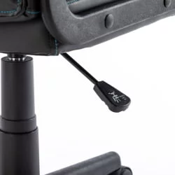 Компьютерное кресло БРАБИКС Стрипе ГМ-202 экокожа Черный-голубой / BRABIX Stripe GM-202