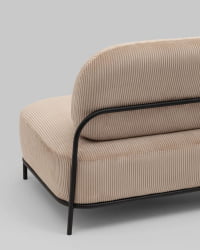 Диван Стоун велюр рельефный бежевый