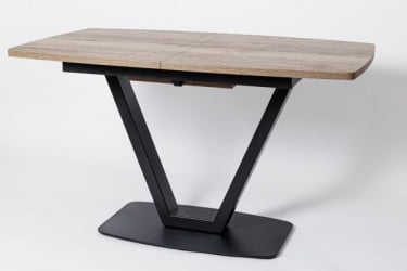 Раздвижной стол Лотус раздвижной Дуб Галифас Табак/черный