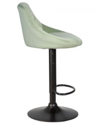 Стул барный ДОБРИН ЛОГАН БЛАCК (мятный велюр (МДЖ9-87)) 2 шт / DOBRIN LOGAN BLACK (MJ9-87))