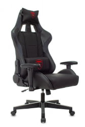 Кресло игровое ЗОМБИЕ Тхундер 1 черный/карбон / ZOMBIE Thunder