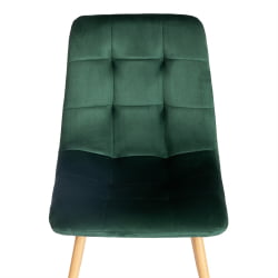 Стул CХИЛЛЙ (мод. 7094-1) вельвет/металл, 44,5х52,5х86 см, дэрк греен (темно-зеленый) ХЛР57 / натуральный / CHILLY (mod. dark green HLR57
