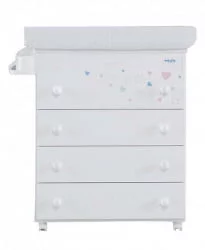 Детский комод Микуна Аура пеленальный Б-970 вхите / Micuna Aura B-970 white