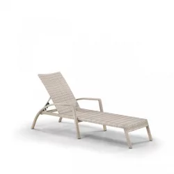 Шезлонг-лежак плетеный А30C-В85 Латте / A30C-W85 Latte