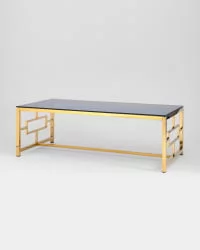 Журнальный стол БРУКЛИН 120кс60 Золото стекло смоке / 120x60 smoke