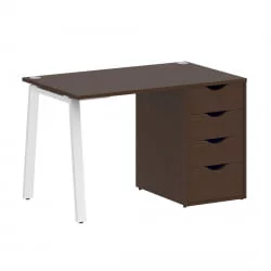 Стол письменный ХОМЕ ОФФИCЕ ВР.СП-3-118.4.А Венге Цаво/Белый металл / HOME OFFICE VR.SP-3-118.4.A
