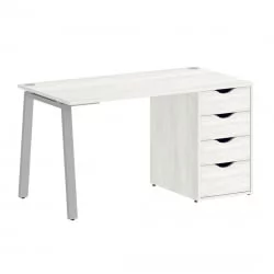 Стол письменный ХОМЕ ОФФИCЕ ВР.СП-3-138.4.А Снежная Платина/Серый металл / HOME OFFICE VR.SP-3-138.4.A