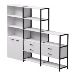 Набор стеллажных систем Еверпроф ЕВО №12 Белый Черный / Everprof EVO