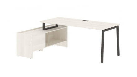 Стол с тумбой ЕДИС ЕЛCТ 19814 Ясень Траун Мокко / EDIS ELCT