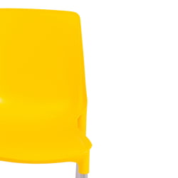 Стул ГЕНИУС (мод 75) металл/пластик, 46кс56кс84cм, желтый/ножки хром / GENIUS (mod 46x56x84cм,
