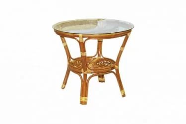 Стол Багама круглый без плетеной столешницы Бахама коньяк / Bahama