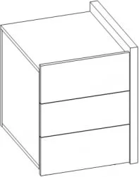 Тумба мобильная 3 ящика правая Чарисма CХМП3Д прав Орех лион / Charisma CHMP3D