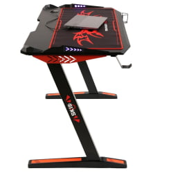 Игровой компьютерный стол СКИЛЛЛ CТГ-003 120КС60 Черный-красный / SKILLL CTG-003 120X60