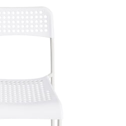 Стул АДДЕ (мод. C-049) металл/пластик, 39 х 49 х 78 см, Вхите(белый) разборный / ADDE (mod. C-049) White(белый)