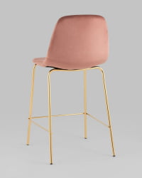 Стул полубарный Валенсия СН велюр Розовый золотые ножки / SN