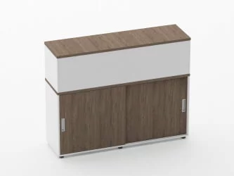 Тумба комбинированная высокая для рабочего модуля Дека 9.04.145 Дуб Верцаска/Белый / Deka