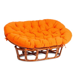 Диван МАМАСАН/МАМАСАН 23/02 В /с подушкой/ подушка 182х119 см, 169х102х80 см, Когнаc (коньяк), ткань, оранжевый, С 23 / MAMASAN/МАМАСАН W Cognac