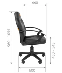 Офисное кресло для оператора CХАИРМАН 210 экокожа Черный / CHAIRMAN