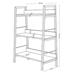 Стеллаж в детскую БРАБИКС ЛОФТ СХ-002 Мореный дуб / BRABIX LOFT SH-002