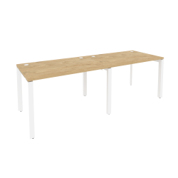 Рабочая станция на П-образном м/к ОНИКС О.МП-РС-2.2.8 Тиквуд Светлый/Белый / ONIX O.MP-RS-2.2.8