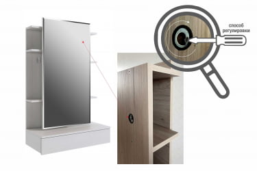 Туалетный стол Арина СТА-01 Белый рамух / STA-01