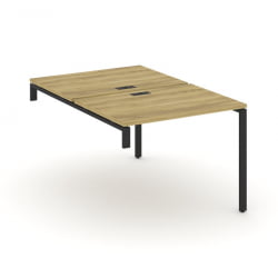 Двойной стол-надставка на опорную тумбу CОНCЕПТ CН.ДСН-001 Дуб Винченцо Черный / CONCEPT CN.DSN-001