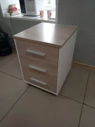 Тумба подкатная Дека 9.05.01 Дуб Сантана светлый/Белый / Deka