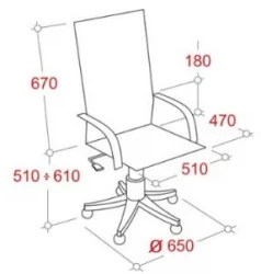 Офисное кресло ФА_Руководителя ЕЧаир 605 ТПУ к/з черный 629227 / FA_Руководителя EChair TPU